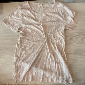 Madewell Slim Ribbed Tee Size Large‎